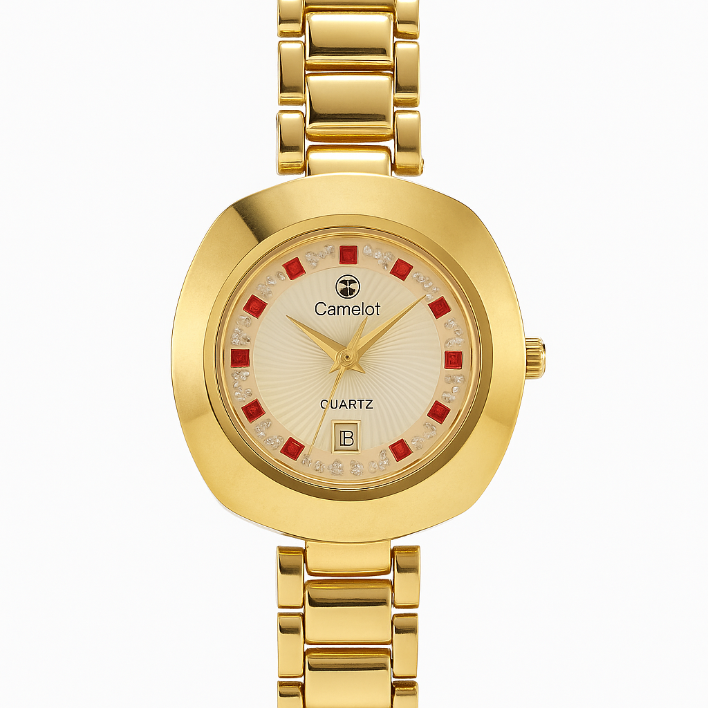 Montre Bracelet Dorée Femme – Élégance Camelot