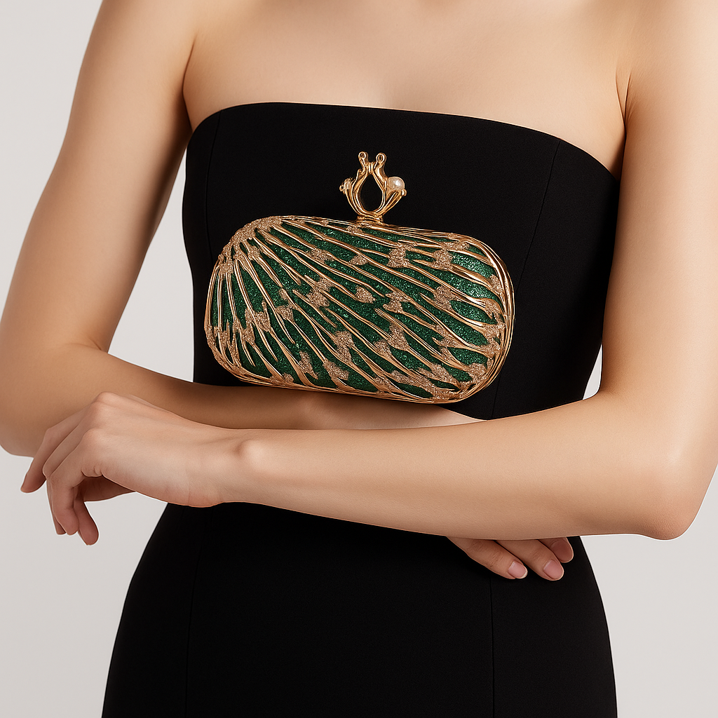 Pochette sculpturale – Modèle "Royal Améthyste"