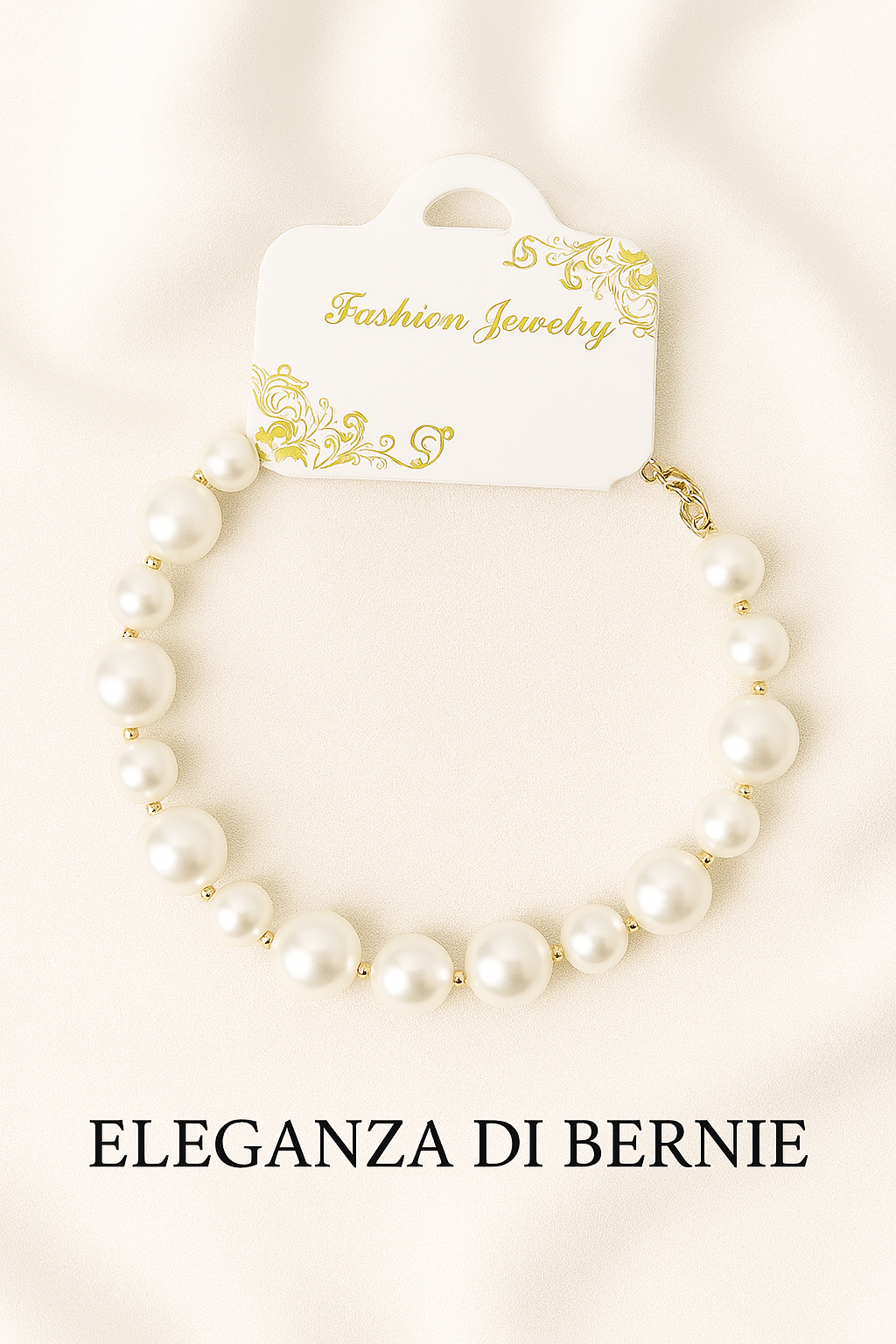 Collier Élégance Pure – Perles Blanches Graduées