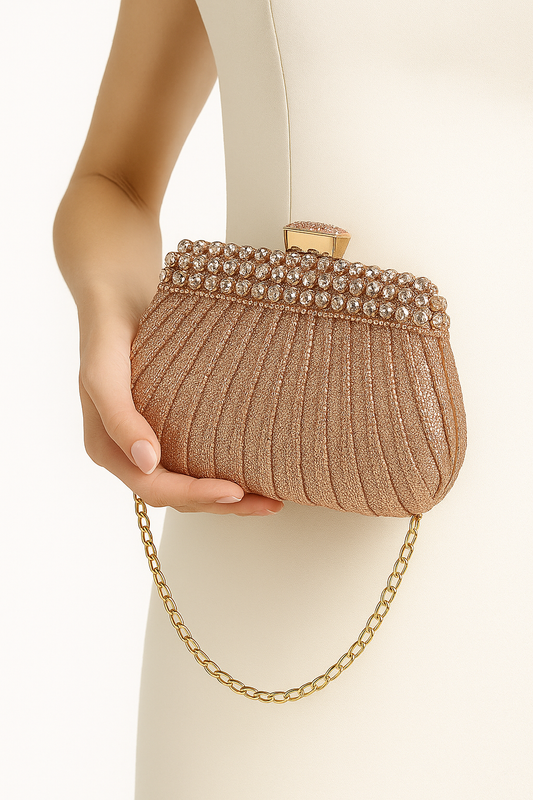 Pochette de soirée à strass – Élégance intemporelle