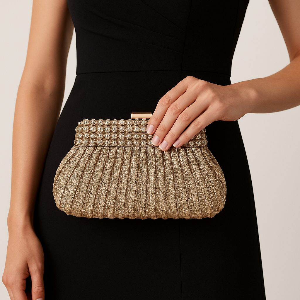 Pochette de soirée à strass – Élégance intemporelle