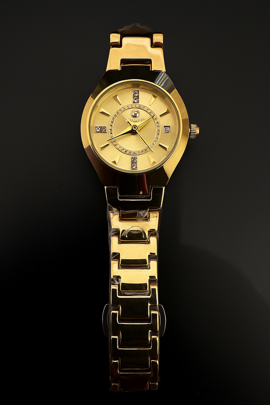 Montre Femme Camelot – Or Doré & Détails Strass